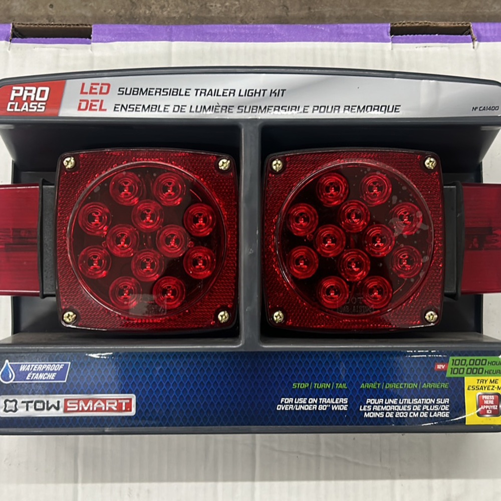 Brand New Tow Smart Pro Class LED Submersible Trailer Light Kit Stop/Turn/Tail